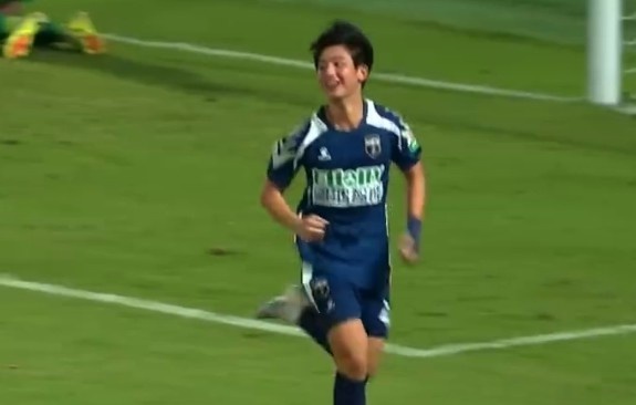 孙臣曦16岁10个月零11天打入处子球，广东铭途3-0武汉三镇B队