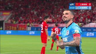 李新翔补时头球绝平 海港1-1英博 魏震失点